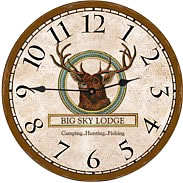 Elk Wall Clock-Lodge Home Decor