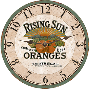 California Oranges Wall Clock
