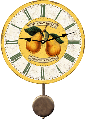 pears kitchen pendulum wall clock