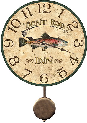 fishing clock_trout_fishing_wall_clock