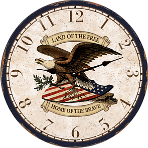 patriotic_eagle_wall_clock