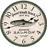 Salmon Wall Clock-Lodge Home Decor