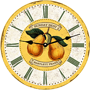 pears country kitchen wall clock