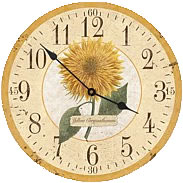 flower-country kitchen clock