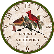 Cardinal Wall Clock-Lodge Decor